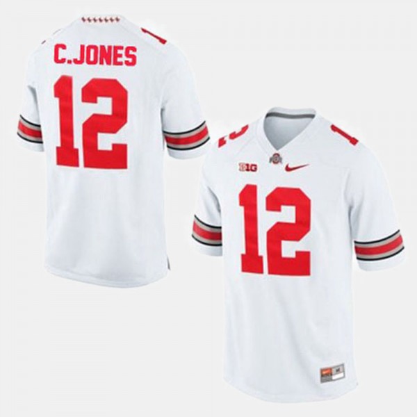 Ohio State Buckeyes Cardale Jone Men's #12 White College Football Jersey 2404BWHV2